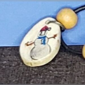 Handcrafted Snowman Pendant Necklace